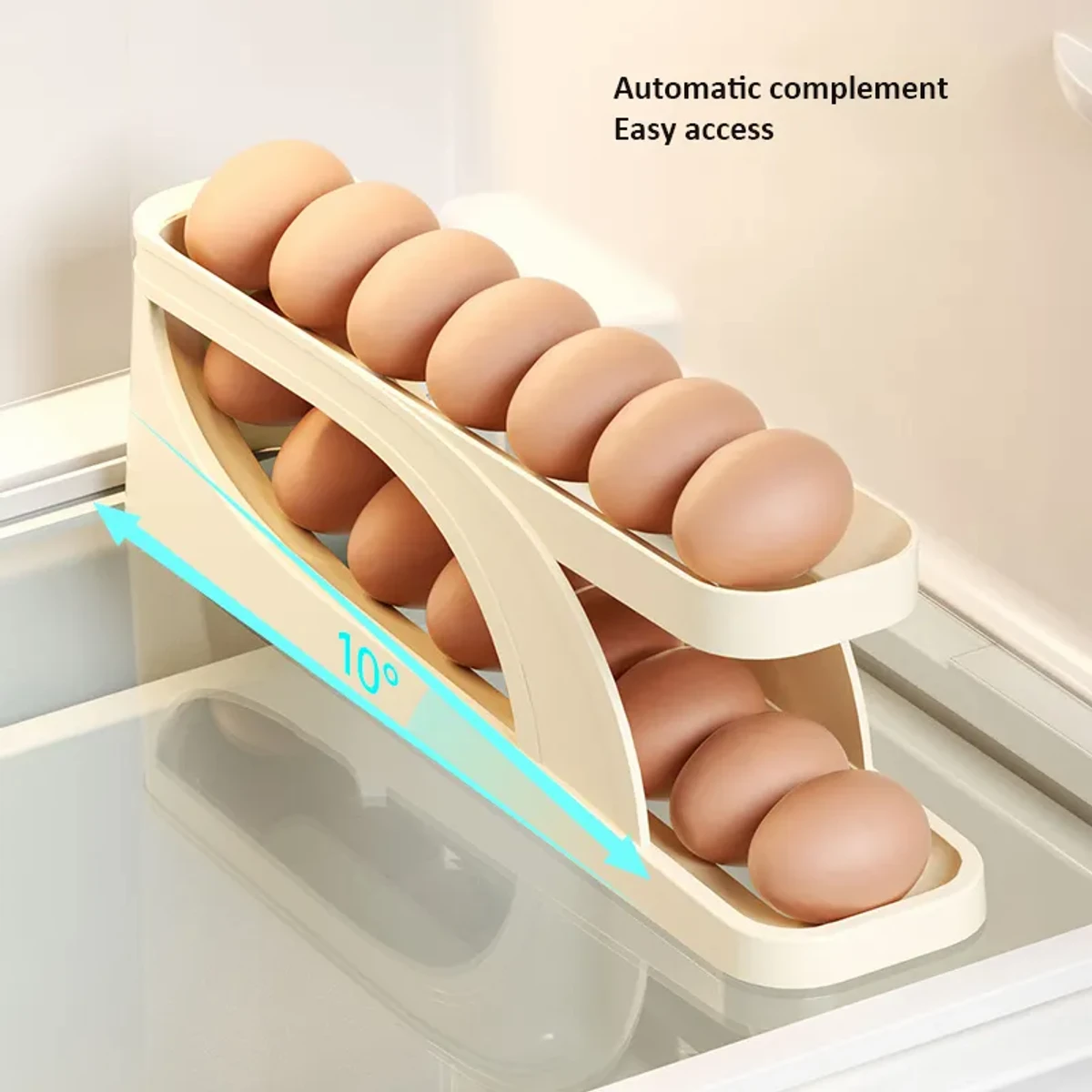 Plastic Automatic Rolling Egg Dispenser Holder (1 pcs)