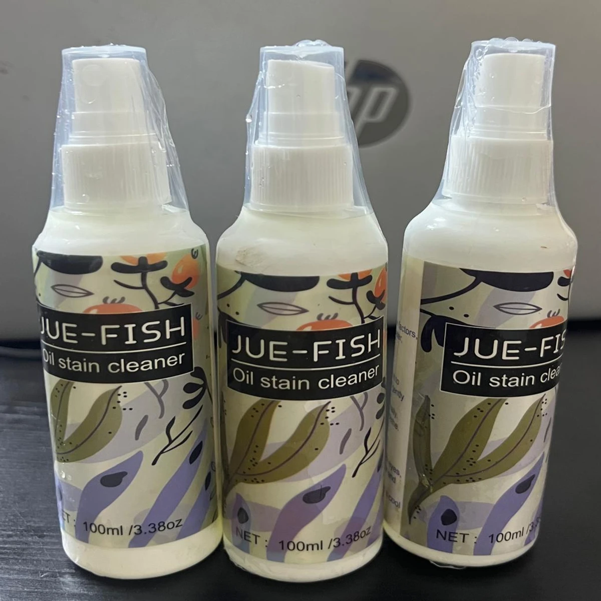 Jue-fish Oil stain cleaner for clothing clothes cleaning decontamination yellowing detergent(2 pcs)