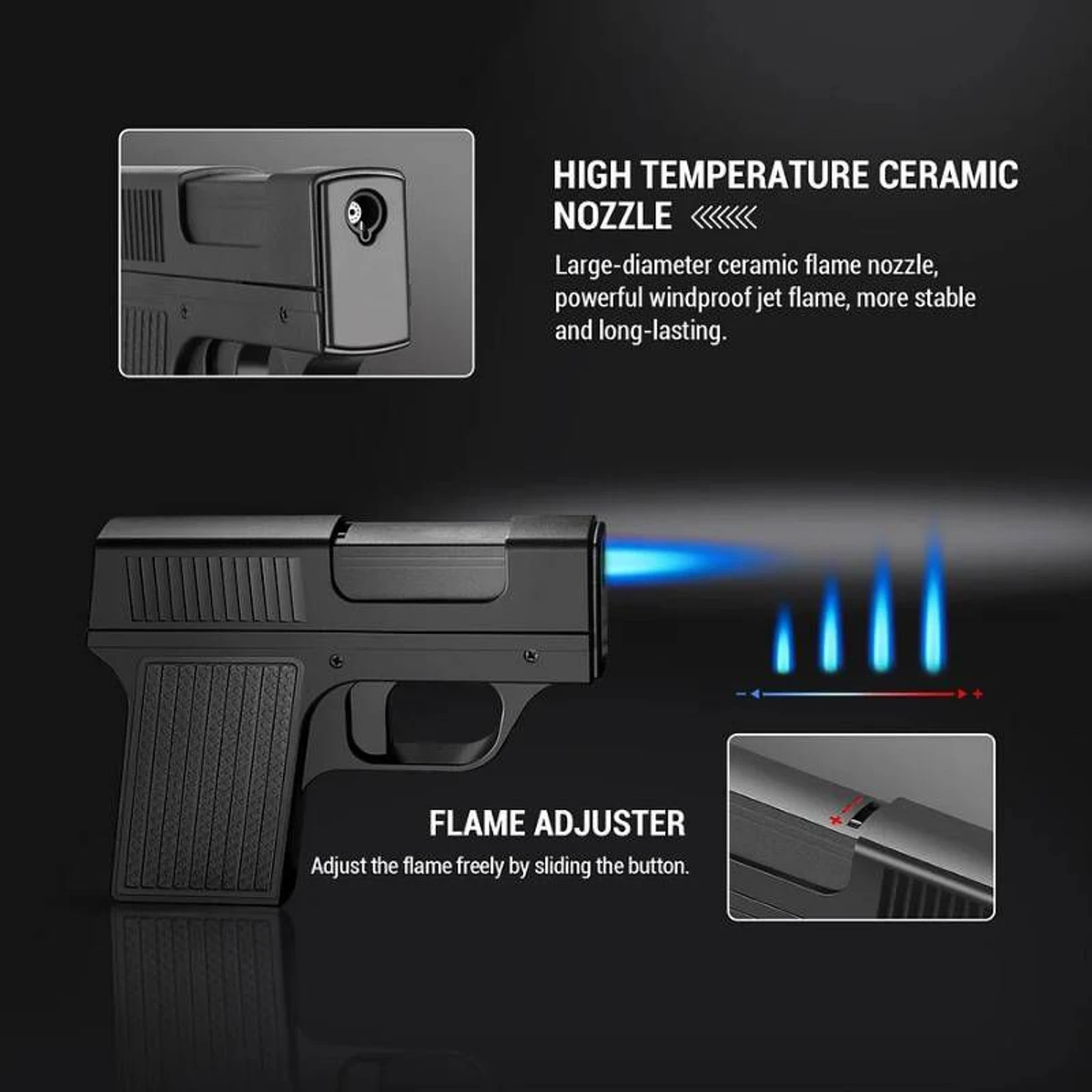 Windproof Plastic gaan Shape Lighter