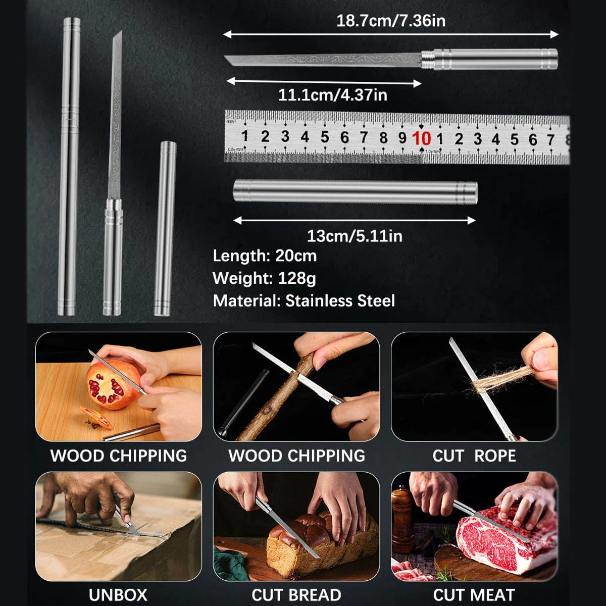 Multipurpose Outdoor Portable Fruit Knife with Sheath