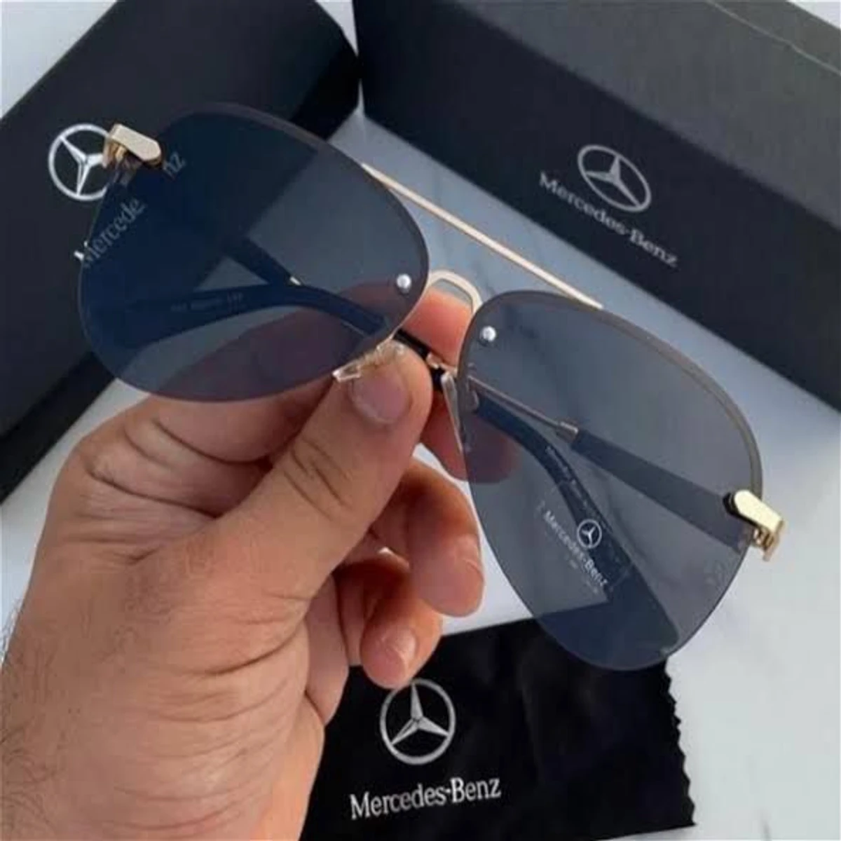 Luxury Mercedes-Benz Sunglass (Golden)